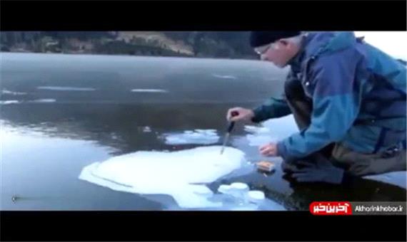 چای دم کردن روی دریاچه یخ زده!