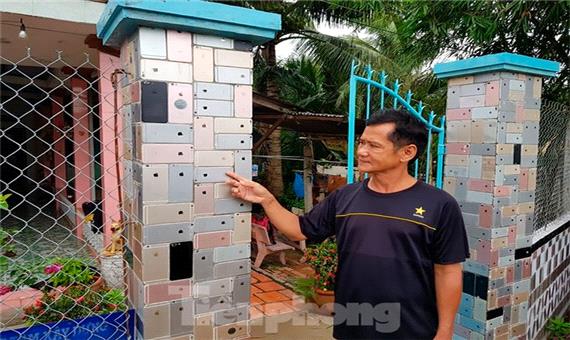 ساخت یک دیوار از آی‌فون‌های قدیمی توسط مرد ویتنامی!