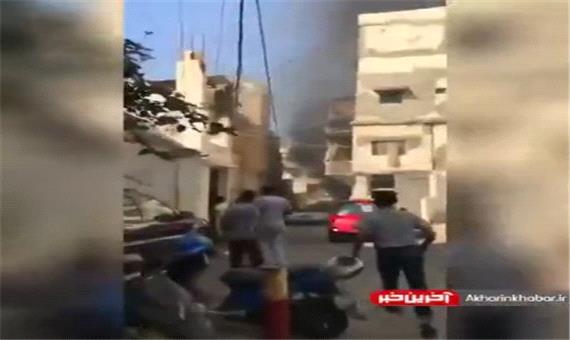 تصاویری از نزدیکی محل انفجار امروز در جنوب لبنان