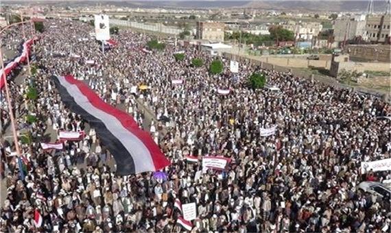 تصاویری از راهپیمایی ضد آمریکایی در استانهای یمن