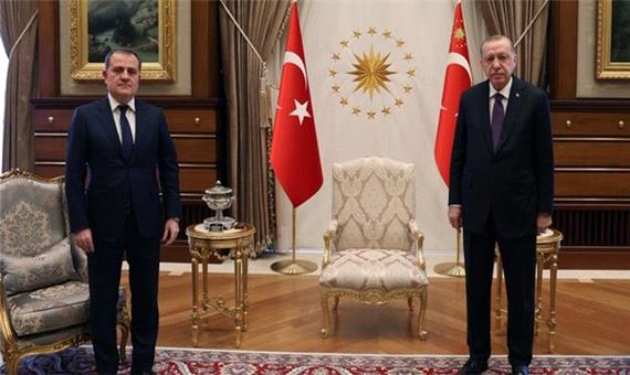وزیر خارجه آذربایجان با اردوغان دیدار کرد