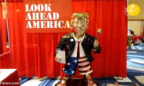 رونمایی از مجسمه طلای ترامپ!
