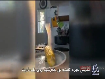 نمایش خیره‌کننده نور خورشید روی یک ذرت!