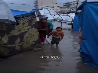 طوفان شدید دیگری نوار غزه را درنوردید