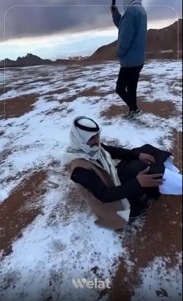 برف‌بازی سعودی‌ها خبرساز شد