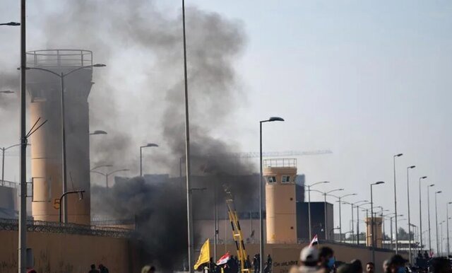 انفجار کنترل شده در مرکز پشتیبانی سفارت آمریکا در بغداد