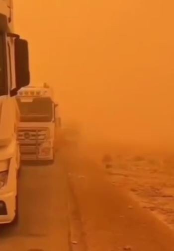 طوفان گردوخاک در استان الانبار عراق